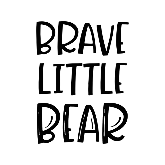 Bügelbild "Brave Little Bear" in 6 verschiedenen Größen