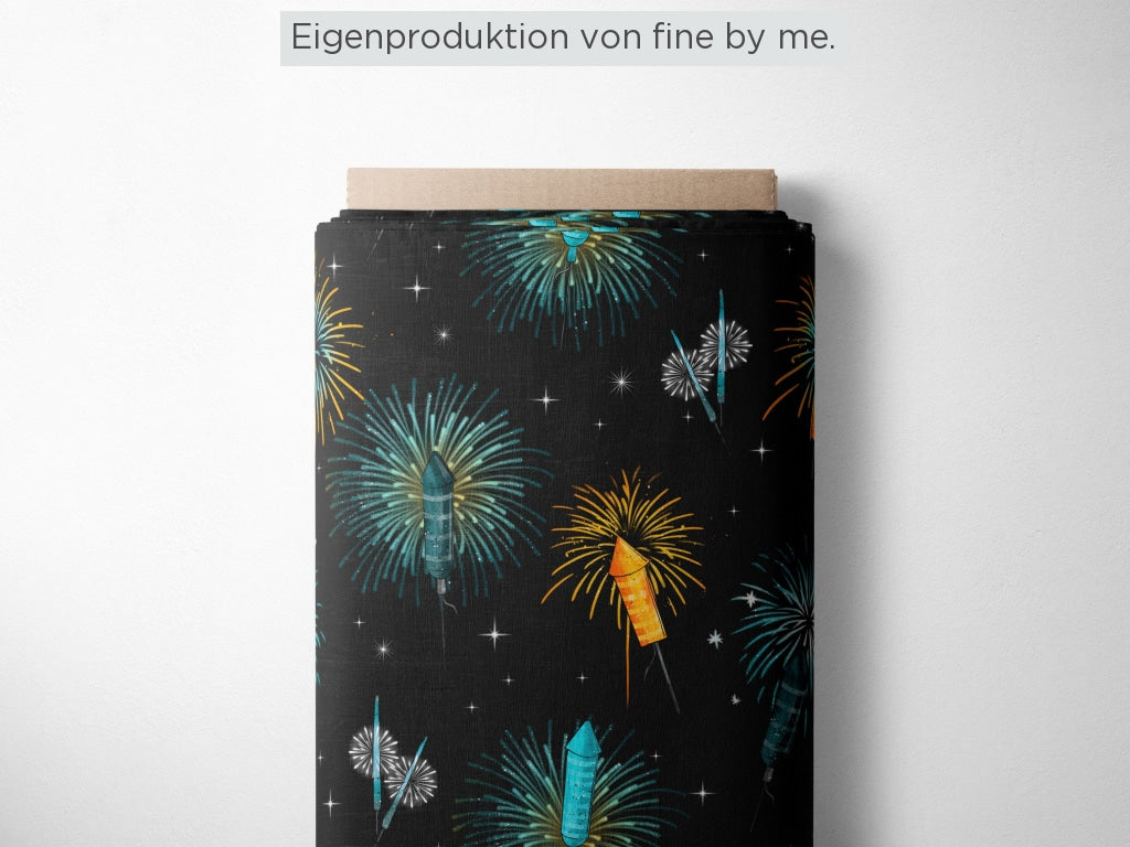 Lagerware: Bio-Sommersweat „Neujahrsglück schwarz“, exklusive Eigenproduktion