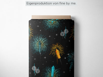 Lagerware: Bio-Sommersweat „Neujahrsglück schwarz“, exklusive Eigenproduktion