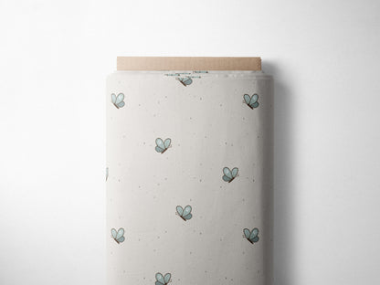 Lagerware: Bio Jersey „Frühlingsgefühle Schmetterlinge“ exklusive Eigenproduktion Bio Jersey, 95% Baumwolle, 5%