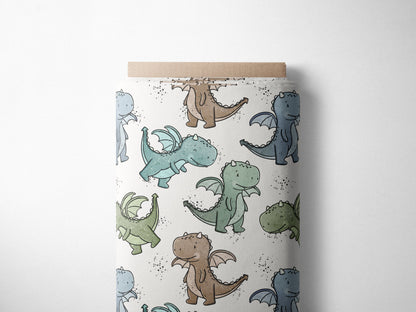 Lagerware: Bio-Jersey „Dragonia creme“, exklusive Eigenproduktion