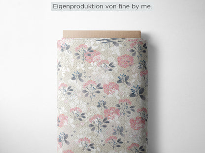 Stoffübersicht „Die fröhliche Maus Kombistoff beige“