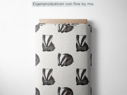 Lagerware: Bio-Sommersweat „Konfetti-Dachs“, exklusive Eigenproduktion