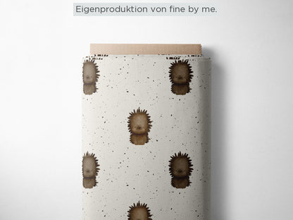 Lagerware: Bio Sommersweat „Igelchen“ exklusive Eigenproduktion Bio Sommersweat, 95% Baumwolle, 5% Elasthan, 260g/m²,
