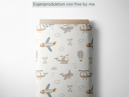 Lagerware: Bio-Sommersweat „Born to Fly“, exklusive Eigenproduktion