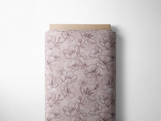 *Vorbestellung* Bio-Jersey „Sakura lilac“, exklusive Eigenproduktion