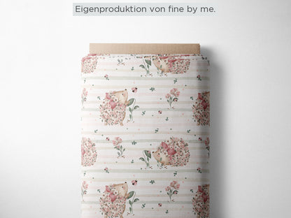 Stoffübersicht „Blumenigel gestreift“