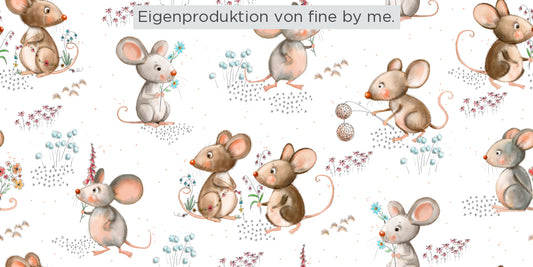 Stoffübersicht „Blumenmäuschen weiß“