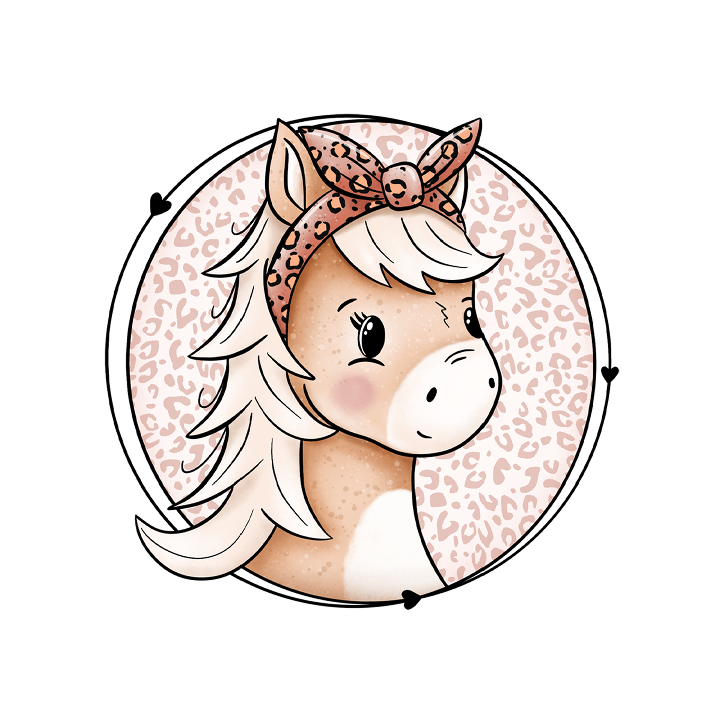 Bügelbild "Leo-Pony" in 6 verschiedenen Größen