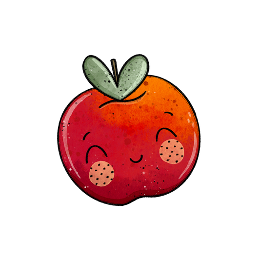 Bügelbild "Apfel rot" in 6 verschiedenen Größen