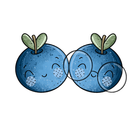 Bügelbild "Blueberries" in 6 verschiedenen Größen