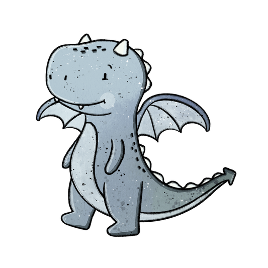 Bügelbild "Dragonia Drache blau" in 6 verschiedenen Größen