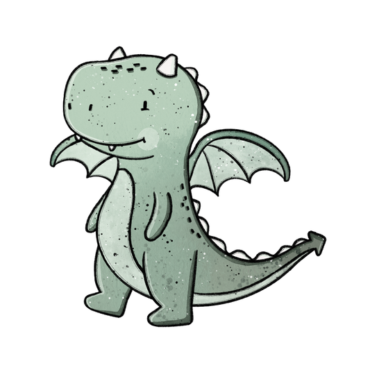 Bügelbild "Dragonia Drache dunkelgrün" in 6 verschiedenen Größen