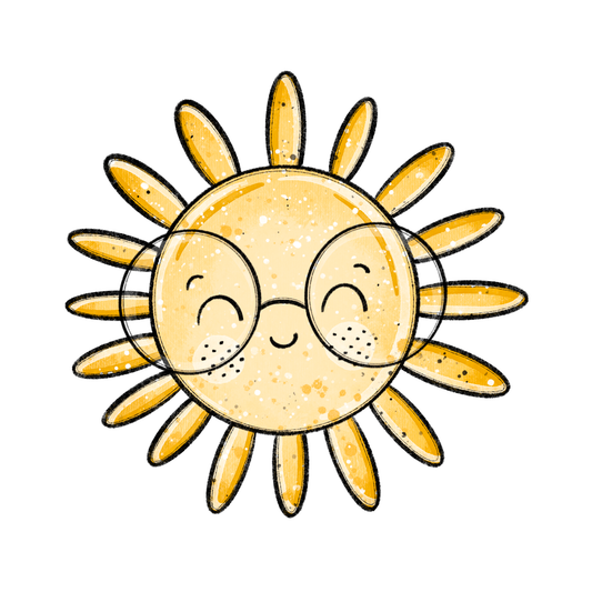 Bügelbild "Liebe Sonne" in 6 verschiedenen Größen