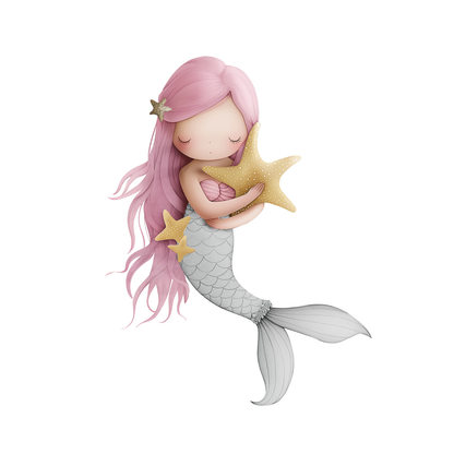 Bügelbild "Little Mermaid" in 6 verschiedenen Größen