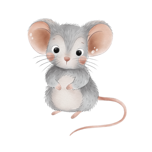 Bügelbild "Mausi" in 6 verschiedenen Größen