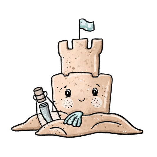 Bügelbild "Sandburg" in 6 verschiedenen Größen