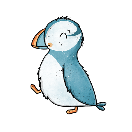 Bügelbild "Smiling Puffin" in 6 verschiedenen Größen
