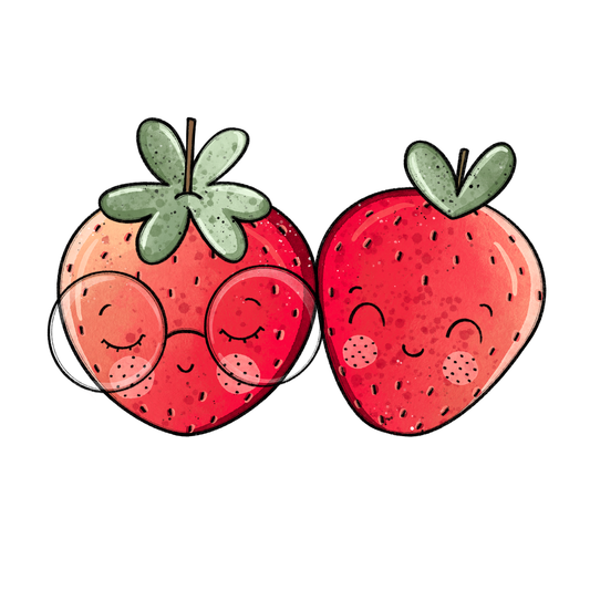 Bügelbild "Sweet Strawberries" in 6 verschiedenen Größen