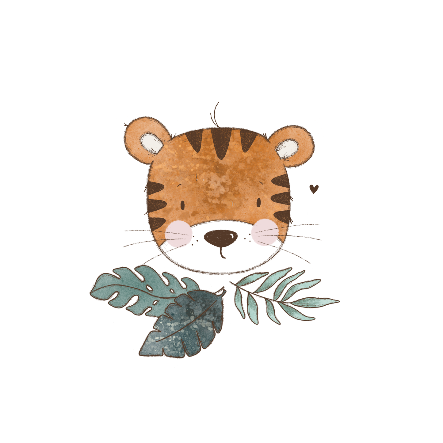 Bügelbild "Tigerchen" in 6 verschiedenen Größen
