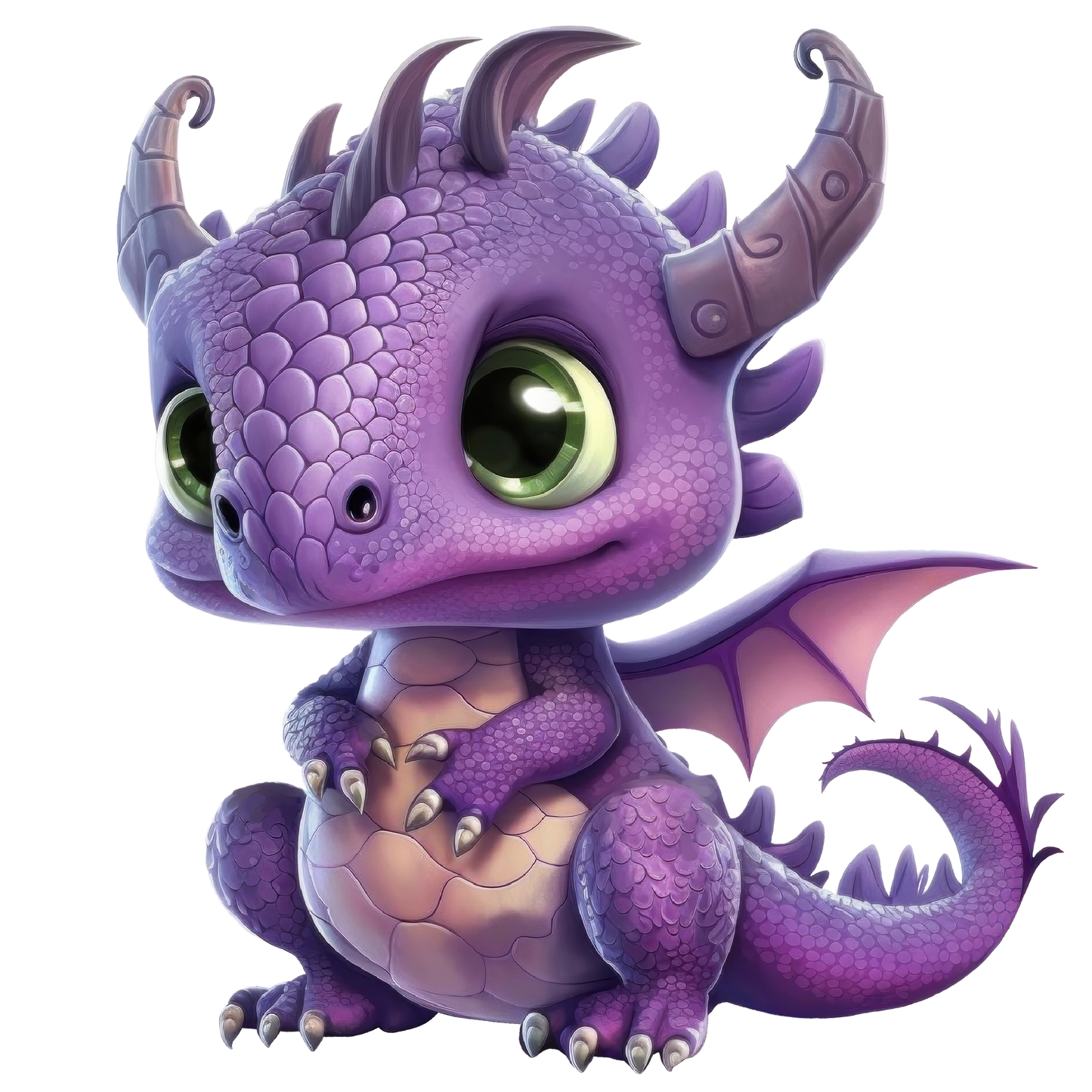 Bügelbild "Drache lila 2" in 6 verschiedenen Größen