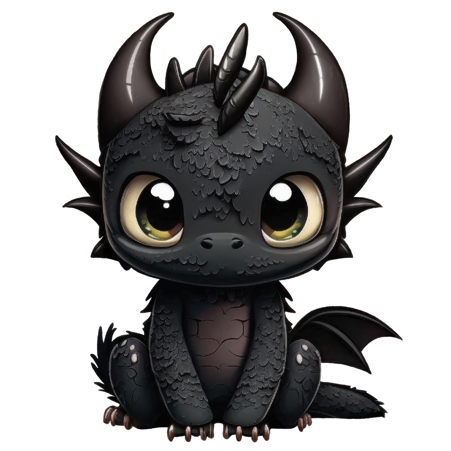Bügelbild "Drache schwarz 4" in 6 verschiedenen Größen