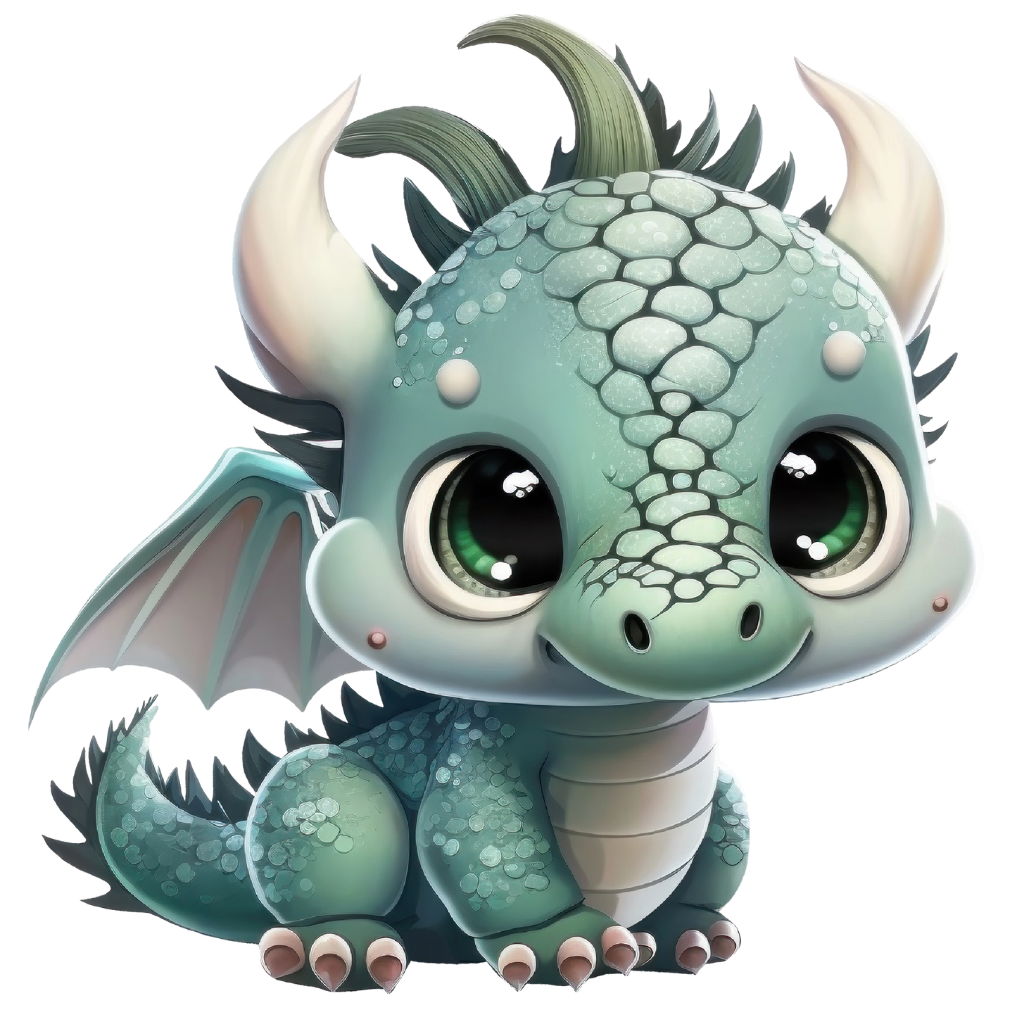 Bügelbild "Drache mint" in 6 verschiedenen Größen
