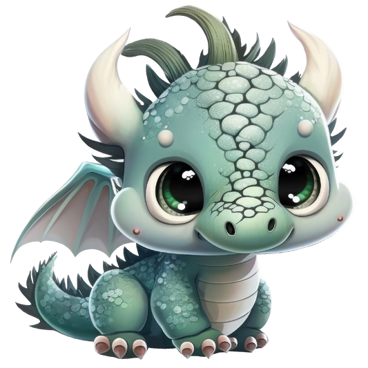Bügelbild "Drache mint" in 6 verschiedenen Größen