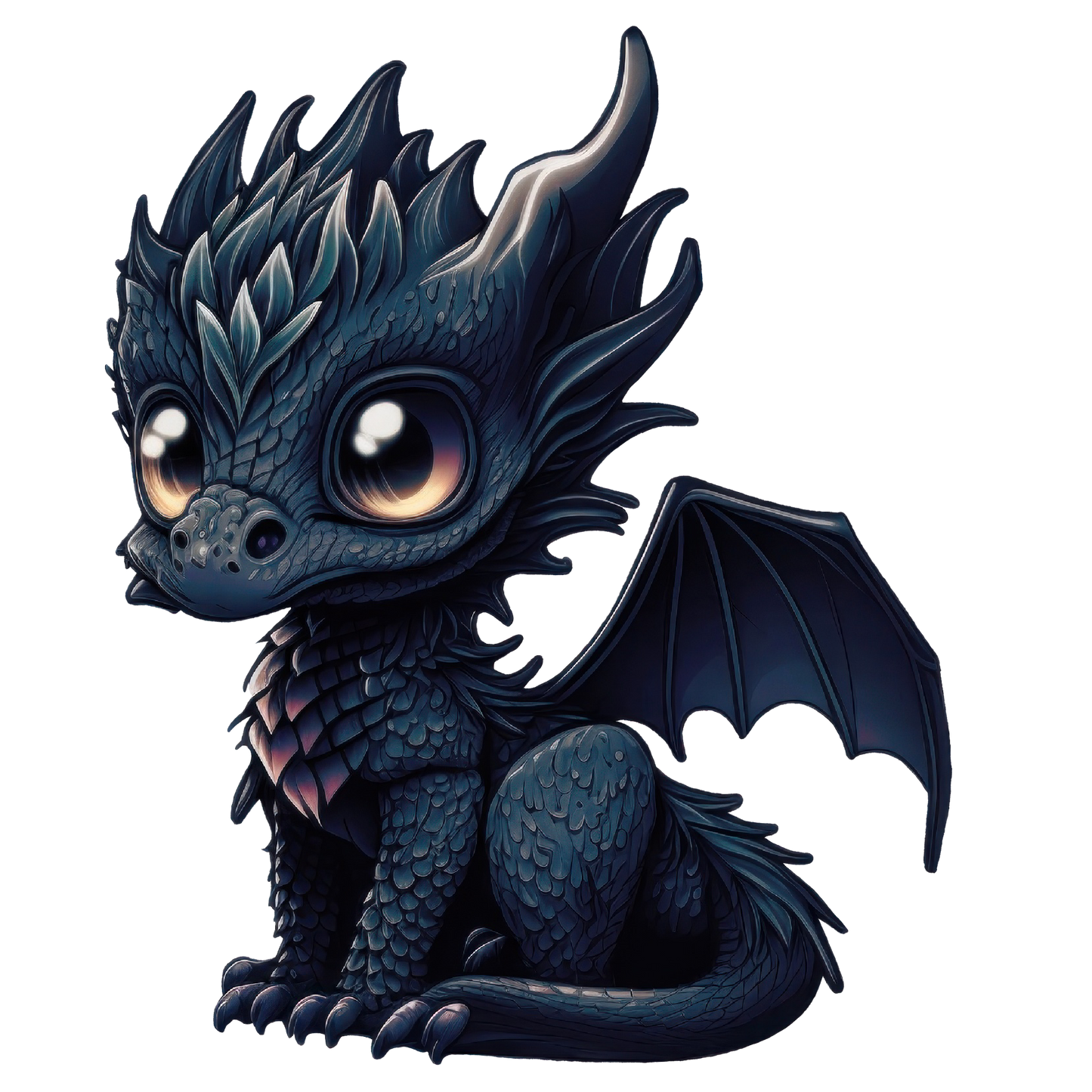 Bügelbild "Drache schwarz 3" in 6 verschiedenen Größen