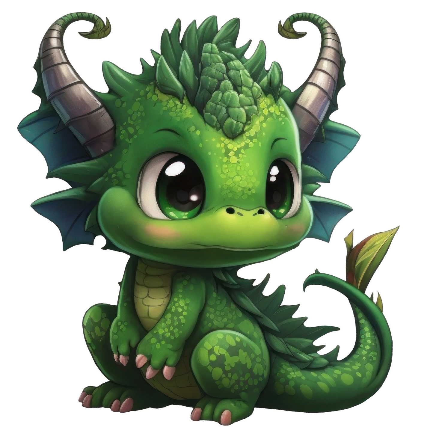 Bügelbild "Drache dunkelgrün" in 6 verschiedenen Größen