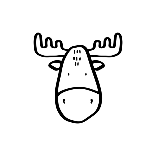 Bügelbild "Elchkopf" in 6 verschiedenen Größen