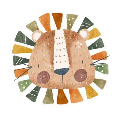 Bügelbild "Lion Head safari" in 6 verschiedenen Größen