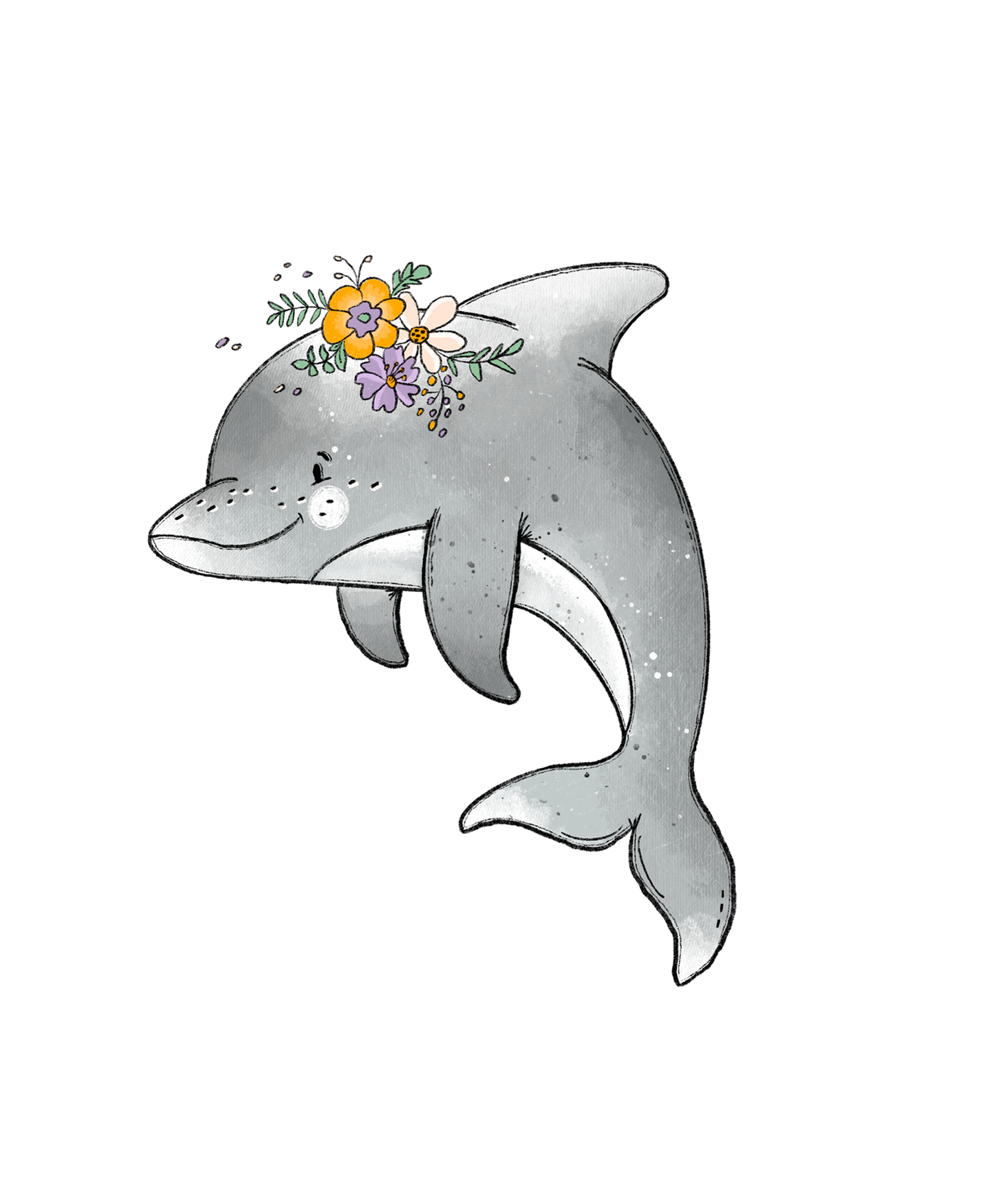 Bügelbild "Delphin" in 6 verschiedenen Größen