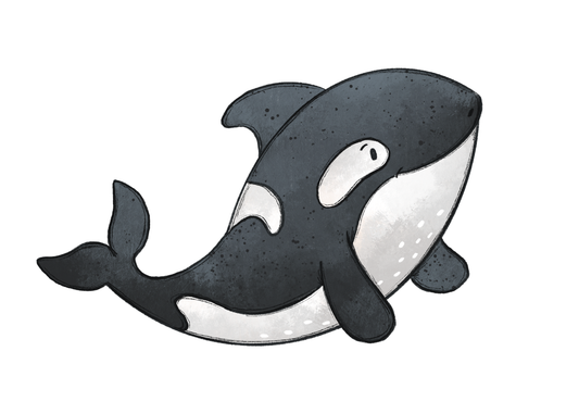Bügelbild "Orca" in 6 verschiedenen Größen