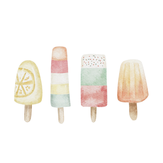 Bügelbild "Popsicles" in 6 verschiedenen Größen