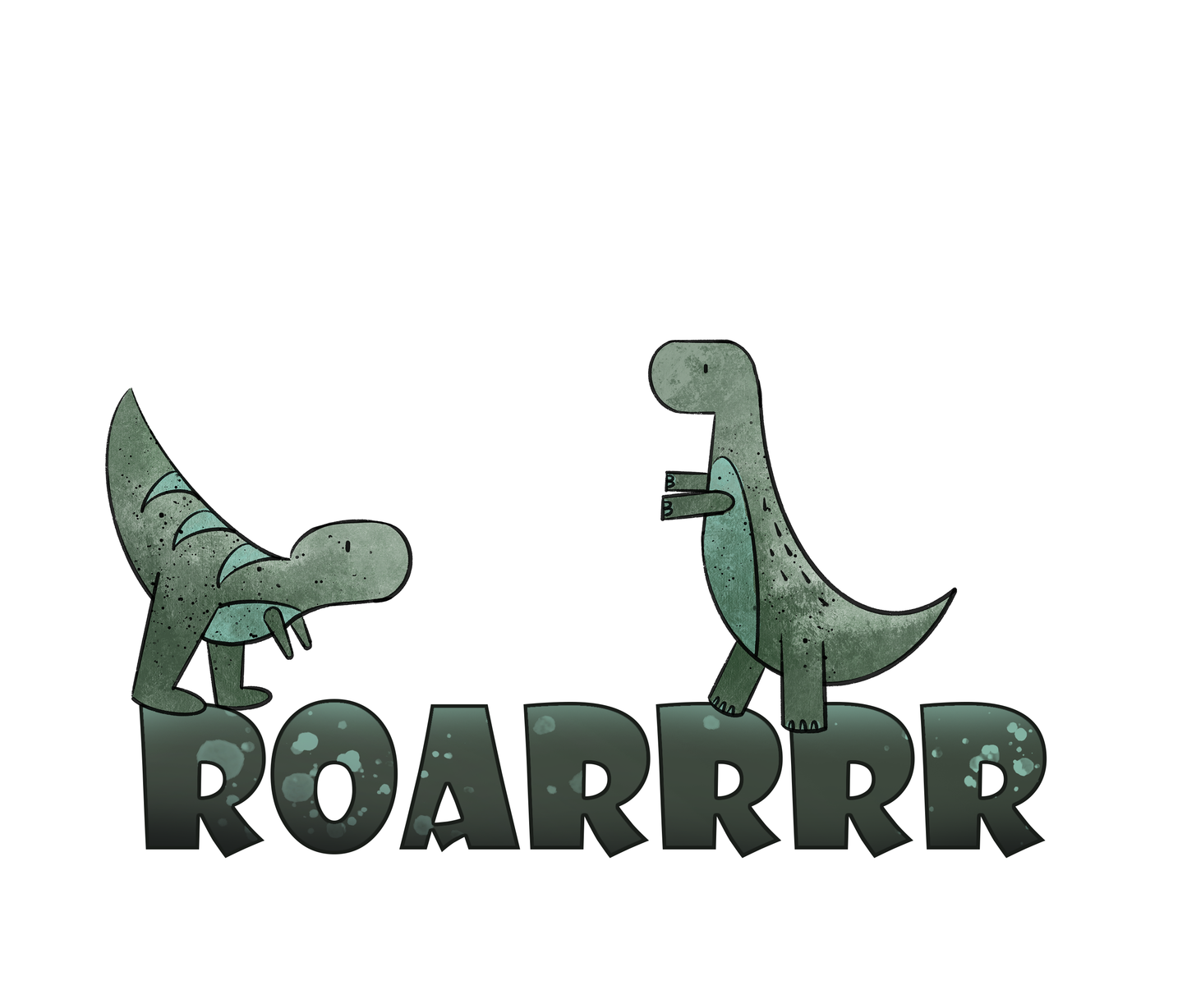 Bügelbild "Roarrrr" in 6 verschiedenen Größen