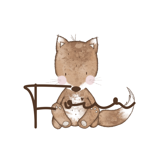 Bügelbild "Geburtstagszahl Four Fuchs" in 6 verschiedenen Größen