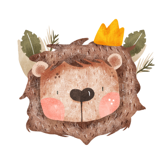 Bügelbild "Jungle King" in 6 verschiedenen Größen