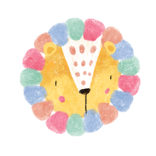 Bügelbild "Lion Head colourful" in 6 verschiedenen Größen