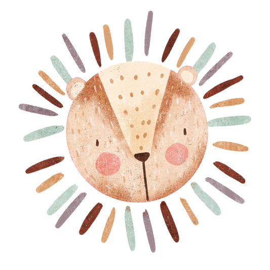 Bügelbild "Lion Head retro" in 6 verschiedenen Größen