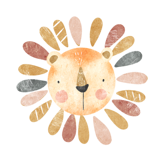 Bügelbild "Lion Head scandi" in 6 verschiedenen Größen