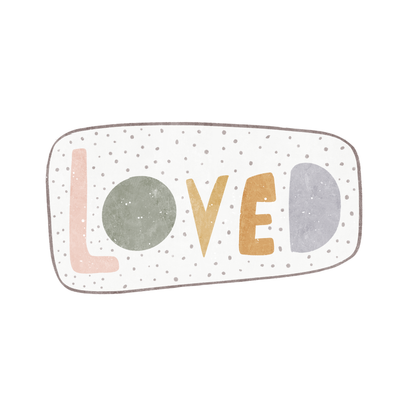 Bügelbild "Loved dotties" in 6 verschiedenen Größen