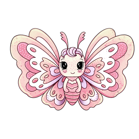 Bügelbild "Schmetterling pink" in 6 verschiedenen Größen