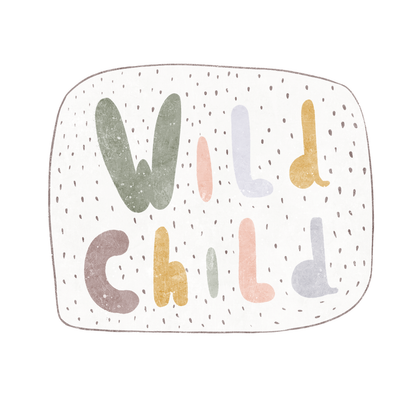 Bügelbild "Wild Child dotties" in 6 verschiedenen Größen