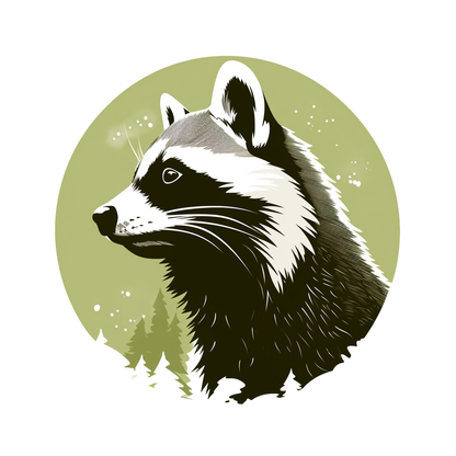 Bügelbild "Wild Racoon" in 6 verschiedenen Größen