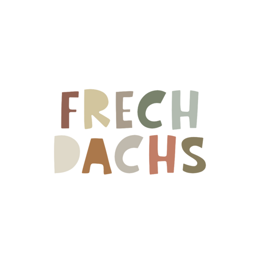 Bügelbild "Frechdachs bunt" in 6 verschiedenen Größen