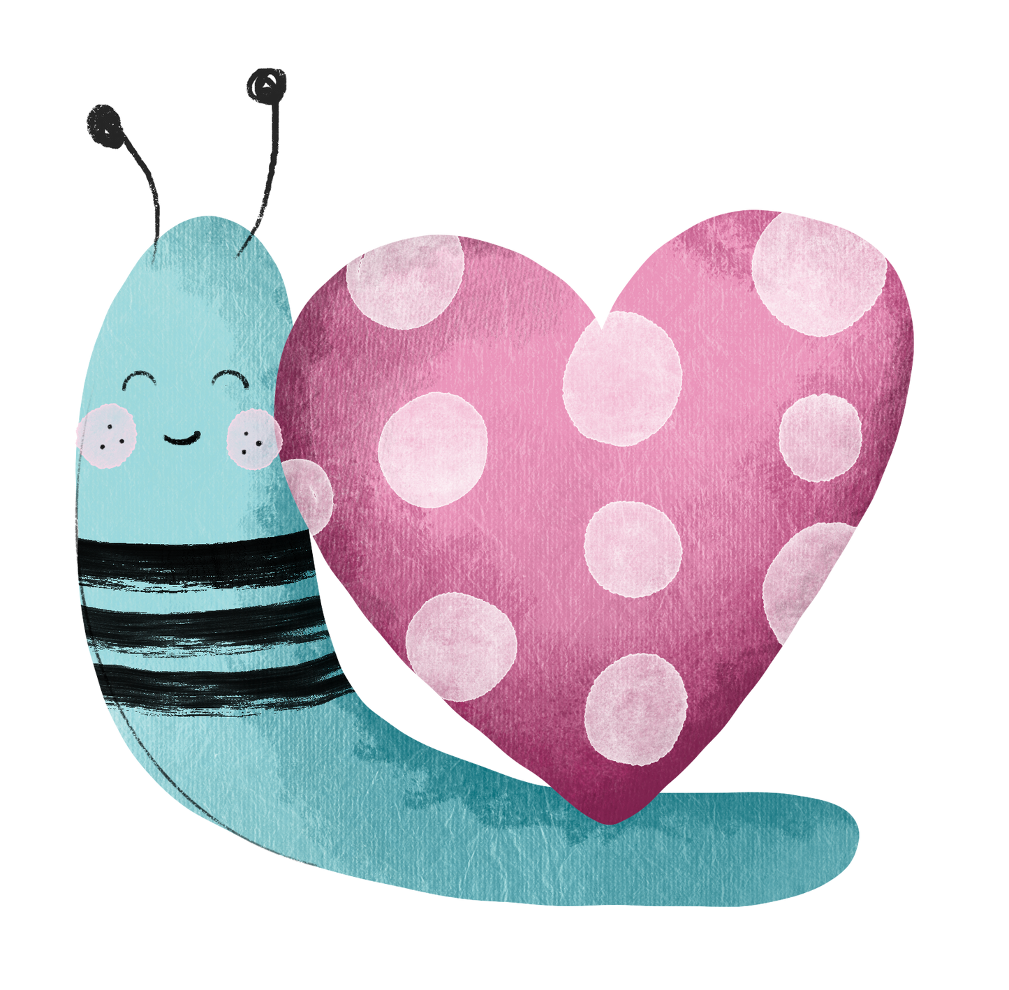 Bügelbild "Frühlingstanz Schnecke" in 6 verschiedenen Größen