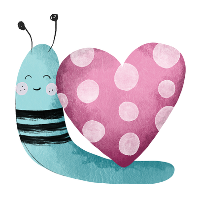 Bügelbild "Frühlingstanz Schnecke" in 6 verschiedenen Größen