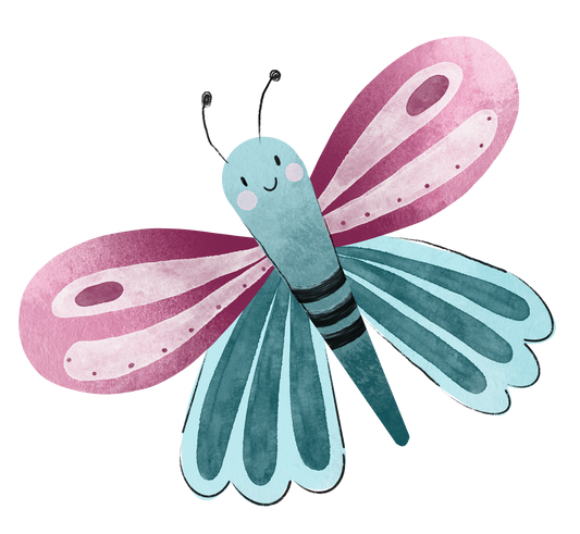 Bügelbild "Frühlingstanz Schmetterling" in 6 verschiedenen Größen