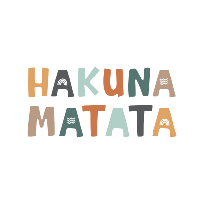 Bügelbild "Hakuna Matata" in 6 verschiedenen Größen